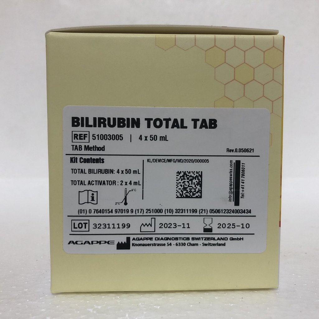 BILIRUBIN TOTAL -TAB  4 x 50 mL_Open