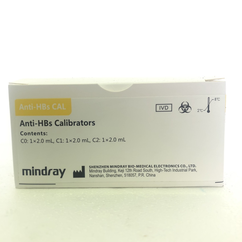 Anti-HBs Calibrators 3*2ml: C0, C1, C2 x 2 mL each