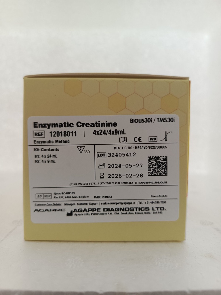 Enzymatic Creatinine 4x24/4x9mL_Biolis