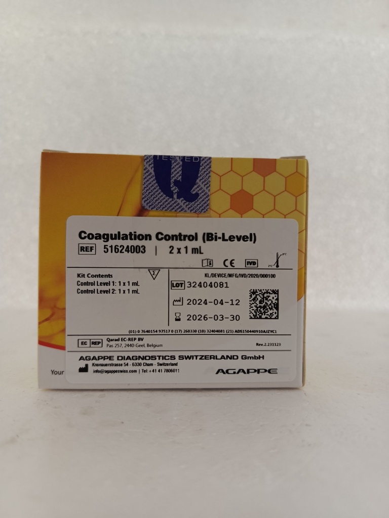 Coagulation Control (Bi-Level)  2 x 1 mL